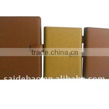leather spiral notebook with magnetic closure