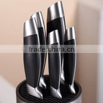 6 Pcs Pom Forged Handle Kitchen Knife Set With S.s Utility Block Pom Forged Stainless Steel Knifes photo-6