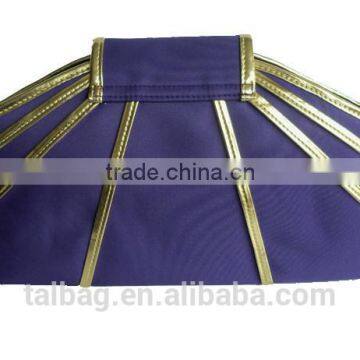 High quality Faux PU leather evening bags with golden stripe