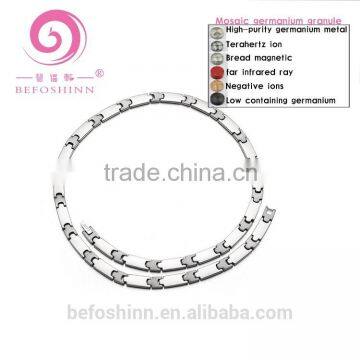 Titanium stainless steel luminous bracelet high quality china germanium negative ion necklace