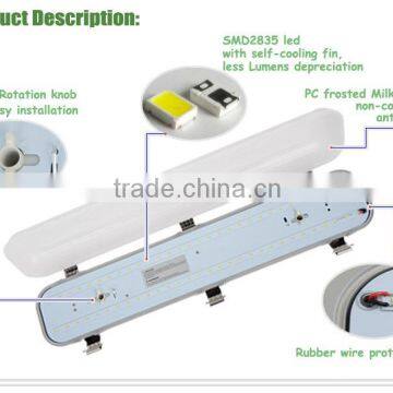 sensor emergency anti-water batten led light IP65 36W 3600luminous CRI80 stale quality 100lm/W CE RoHS certified SMD2835