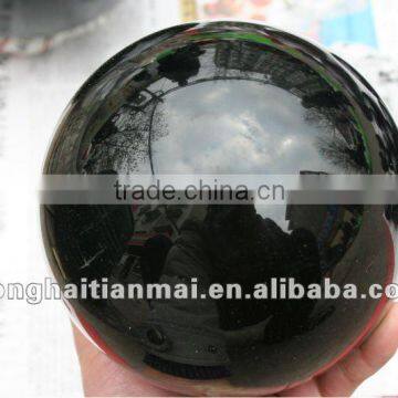 HOT! Rare Stunning Natural Black Clear Quartz Sphere Crystal Ball