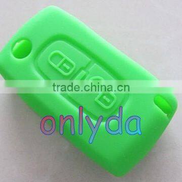 Green Peugeot remote key silicon cover fashion promotional gifts silicone key cover