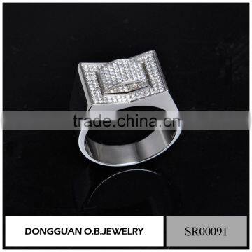 Stainless Steel Fashionn Stone Ring Designs for Men/316L Stainless Steel Ring With Black