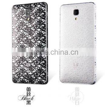 Luxury design lace skin sticker for xiaomi m4 pvc wrap decal, China supplier