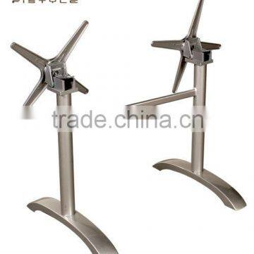 Double Foot Foldable Aluminum Round Tube Table Base CS402