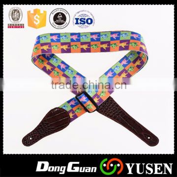 Polyester nice quality bright colorful guitar strap with factory price