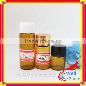 1ml 2ml 3ml 5ml Small Glass Vials Sample Dropper Bottle 1/4 Dram 1ml Amber Glass Vial With Cap 060R photo-3