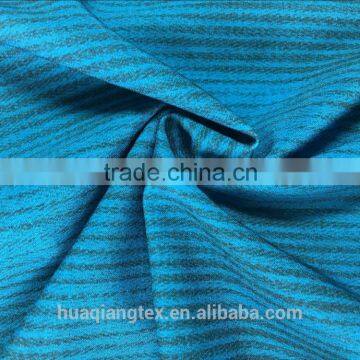 stripe print 4 way stretch fabric for swimwear