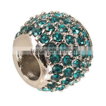 stainless steel Blue crystal beads for wholesale