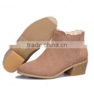 Genuine Leather Boots Half Boots Wedges Shoes CP6694