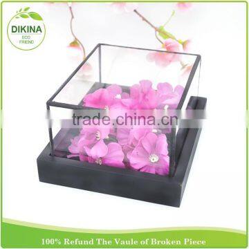 Glass Tealight Holder Packaging Metall Thin Case With Lid, Vintage Shabby Clear Picture Frames for Silver Gold Black Box photo-4