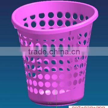 high quality good design pink office used plastic dustbin mould