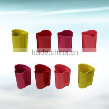 colorful hot sale heart shape melamine cup