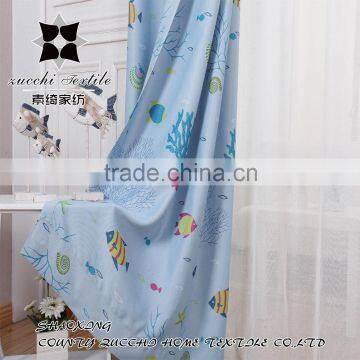 China supplier 100% polyester flower printed curtains for children's room