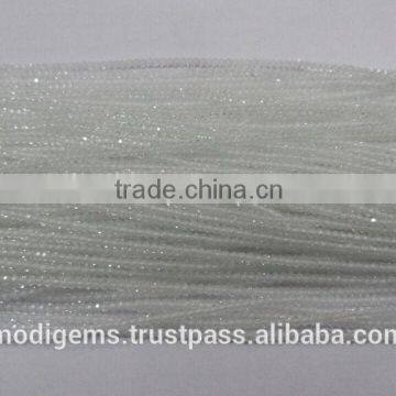 White Topaz Faceted Laser