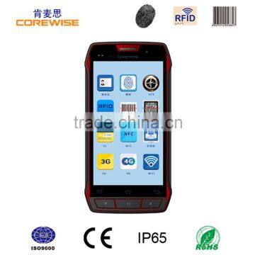 New design 5.0inch android smart mobile phone free sdk QR barcode scanner pda USB 13.56mhz NFC smart card reader writer terminal