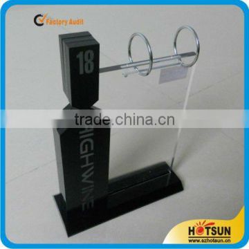 MDF acrylic menu stand with metal rings