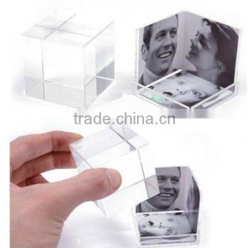 POP Clear Acrylic cube for Display Stand with Printing