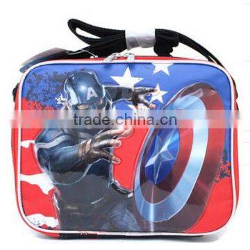 Marvel Aven gers Cap tain America School Lunch Box Bag- Insulated Box -Great Bravery