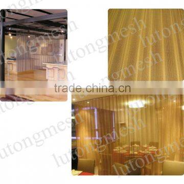 brass color metal bar curtain