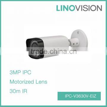 3 MP Full HD Network Water-proof IR Bullet Motorized lens IP Camera