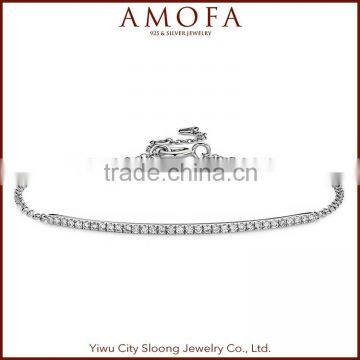 Hot Sell European Style Crystal 925 Sterling Silver Bracelet