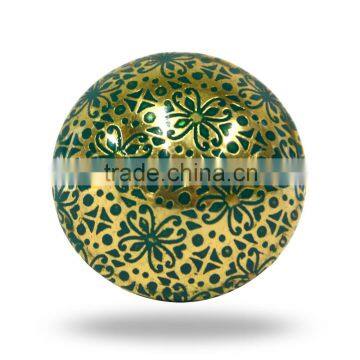 Round Metal Flower Print Knob