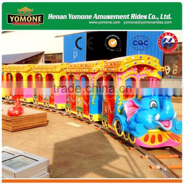 Amusement equipment elephant track train used theme park rides track train for sale