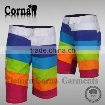 Breathable polyester fabric beach sport oem mens summer short pants with low price