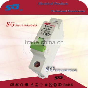 1-63amp 6KA 230/400V Mcb SGB1-63 Retrofit C45 Miniature Circuit Breaker Electrical Switchgear photo-2