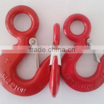 Forged eye hook with latch, eye sling hook with latch, Chian fittings