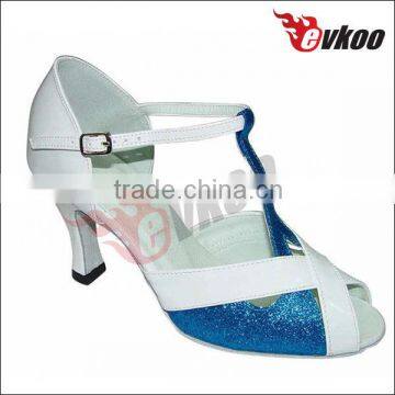 hand made shoes with colored satin upper for ballroom/party dancing shoes with high-heel for adult women