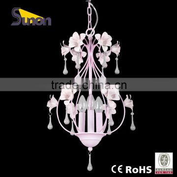 Modern style wrought iron crystal chandelier