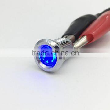 QN12-led-B blue 12V 12mm indicator led brass 2 pin connector terminal