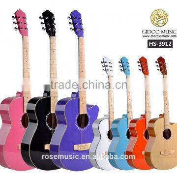 Various color 39 inch acoustic guitar CARAVAN MUSIC HS3912
