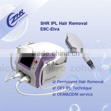 Acne Removal OPT SHR Elight Ipl Laser Lips Hair Removal Epilation Device SHR Hair Removal E9c-elva Remove Diseased Telangiectasis