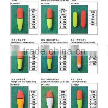 Wholesale Eva Pvc float top quality fishing foam float fishing net float fishing float tube