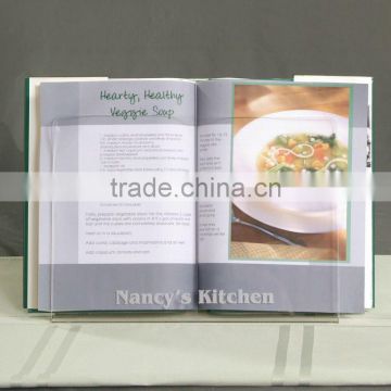 Clear Acrylic Plastic Cookbook Holders/recipe book holder