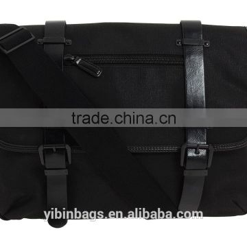 Black Fancy Polyester Laptop Business Briefcase Messenger Bag DB011