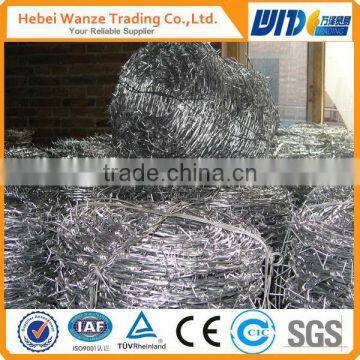 14*14 16*16 1.5-2.7mm electro/hot dipped galvanized double barbed wire price per ton