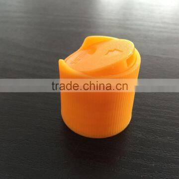 China best quality cosmetic bottle lid/orange plastic cap/press lid 28/410