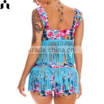2017 Summer Xxx Sexy Sweet Girl Tassels High Waist Swim Wear photo-6