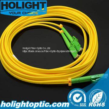 LC APC to E2000 APC Duplex Sm Yellow Optical Fiber Patch Cord