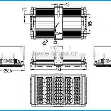 High Power Extrusion Aluminium Housing 60w 90w 120w 150w IP65 Led Flood Light Parts photo-5