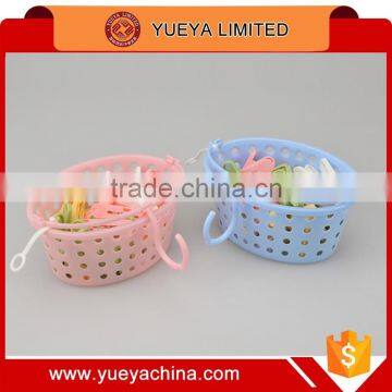 Household Storage Basket With 20 Pcs Clothes Peg Clips photo-3
