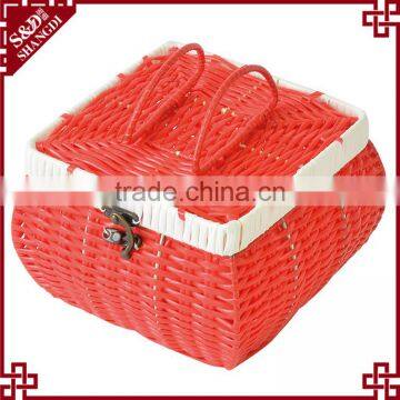 S.D Washing Plastic Rattan Cheap Woven Gift Baskets and Boxes