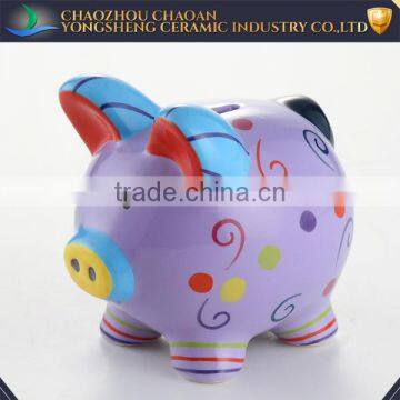 New Design of Hand Painted Wholesale Ceramic Piggy Bank for Kids photo-2
