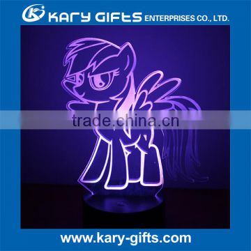 Factory supply LED night light 3D illusion table lighting lamp in stocking