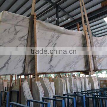 Statuario White Marble Custom Cut Marble Table Top photo-2